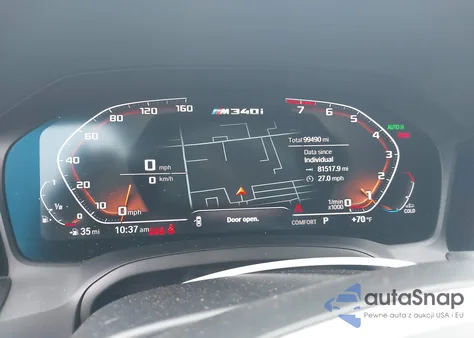 2020 BMW 3 Series M340I z USA, uszkodzony, nr VIN WBA5U7C04LAF54333